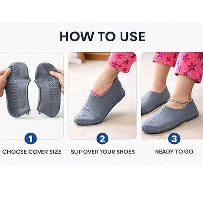 Waterproof Silicone Shoe Covers (Pack of 2)